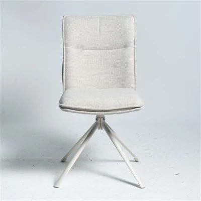 Beige Desk Chair nga walay Armrest Backrest nga adunay Stitching